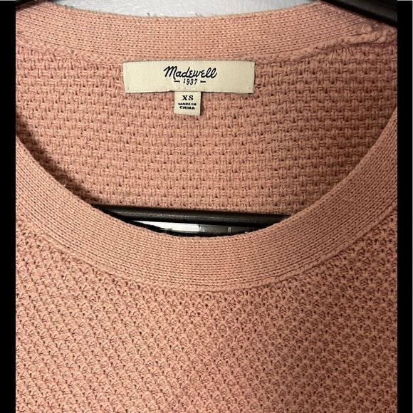 Madewell Waffle Knit Pullover Crewneck Sweater Womens XS - Picture 3 of 3